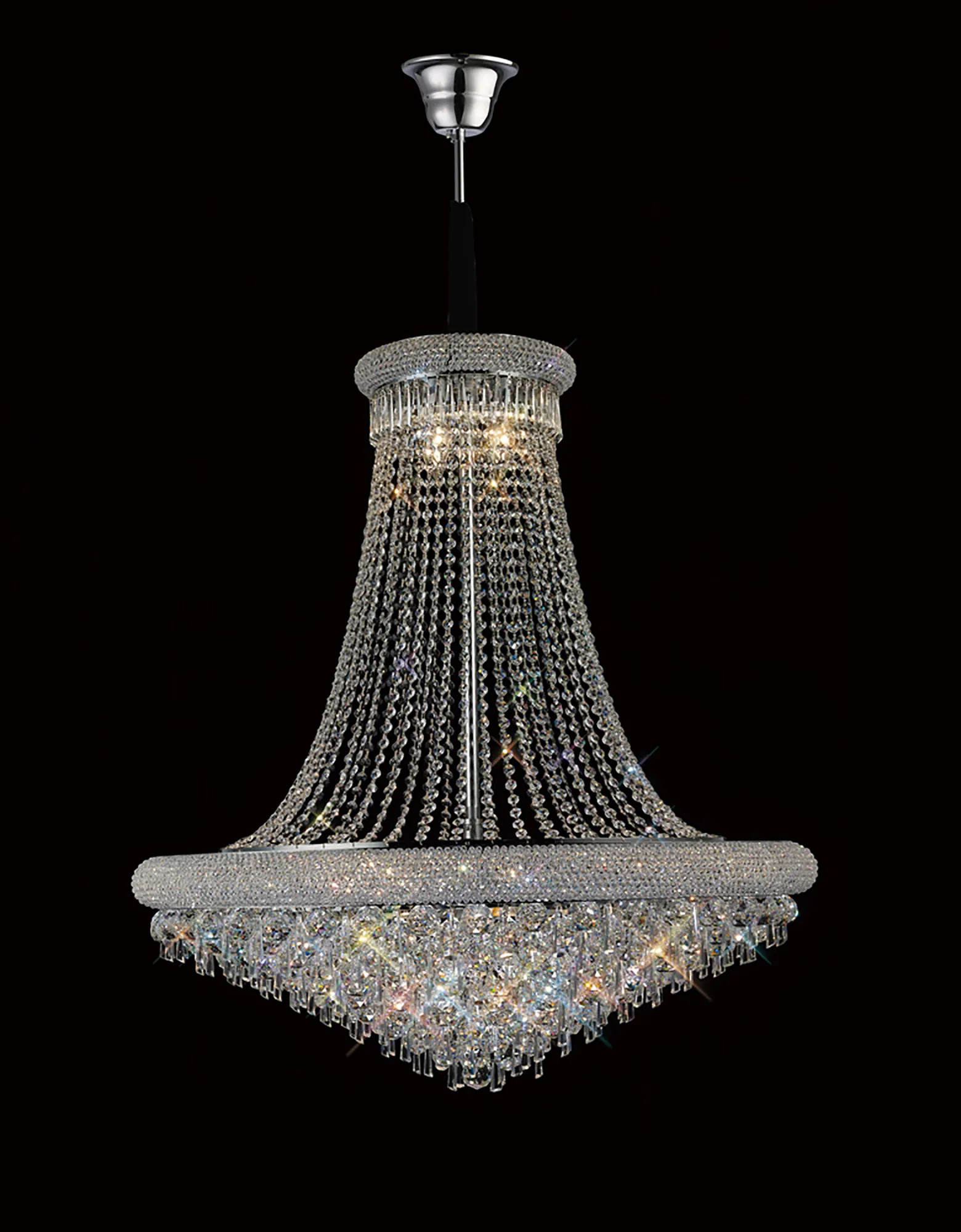 IL31453  Alexandra Crystal Chandelier 20 Light (46.5kg) Polished Chrome